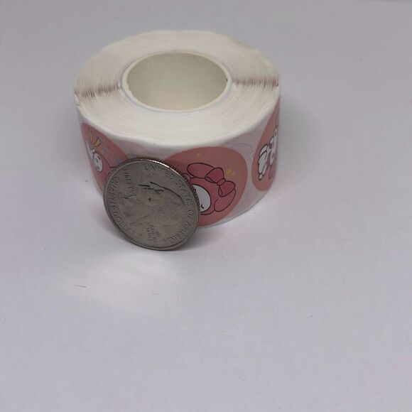500 Pieces/roll 1inch Melody Label Stickers Hello Kitty - Picture 2 of 3